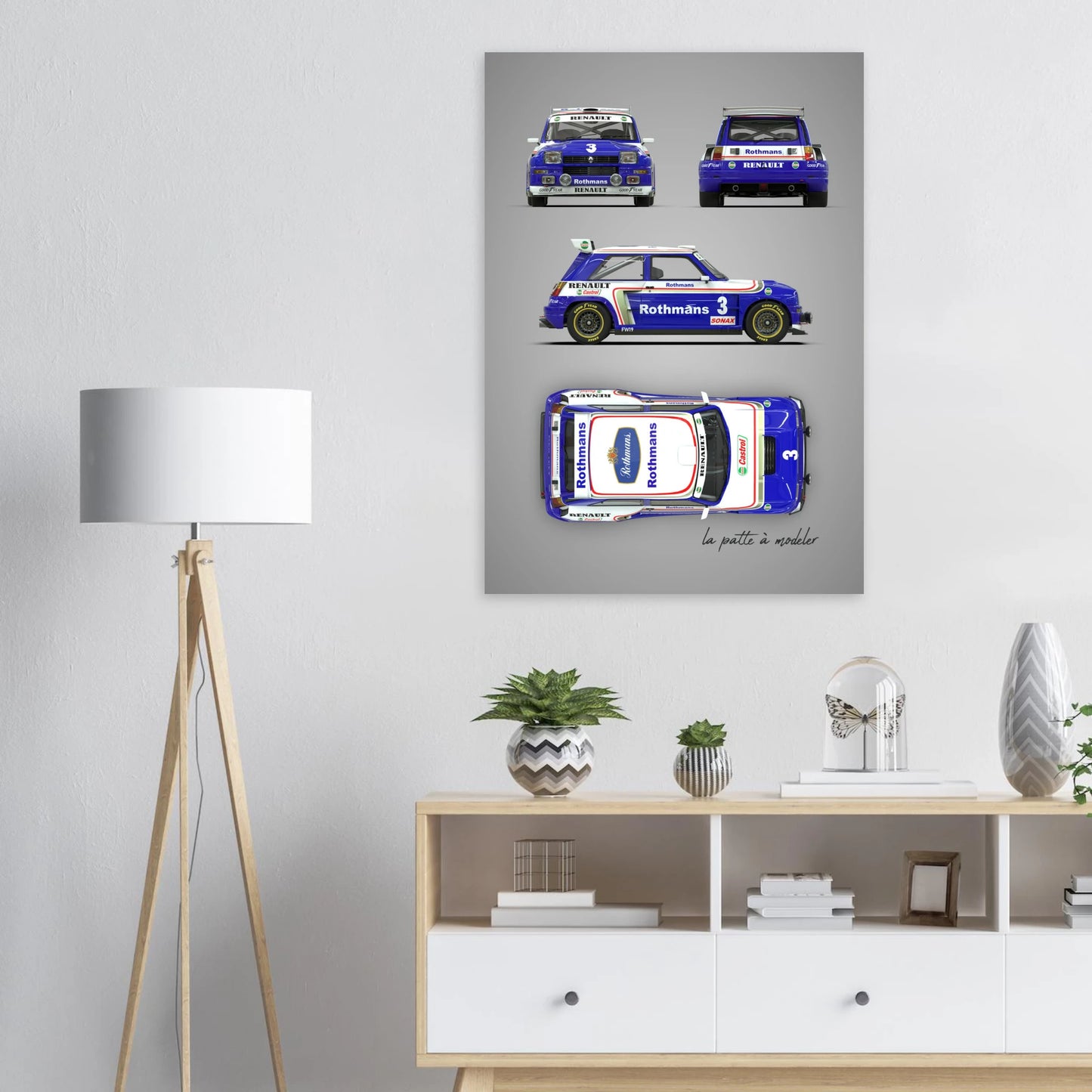 French Rally Car Aluminum Print - Custom Heritage Art