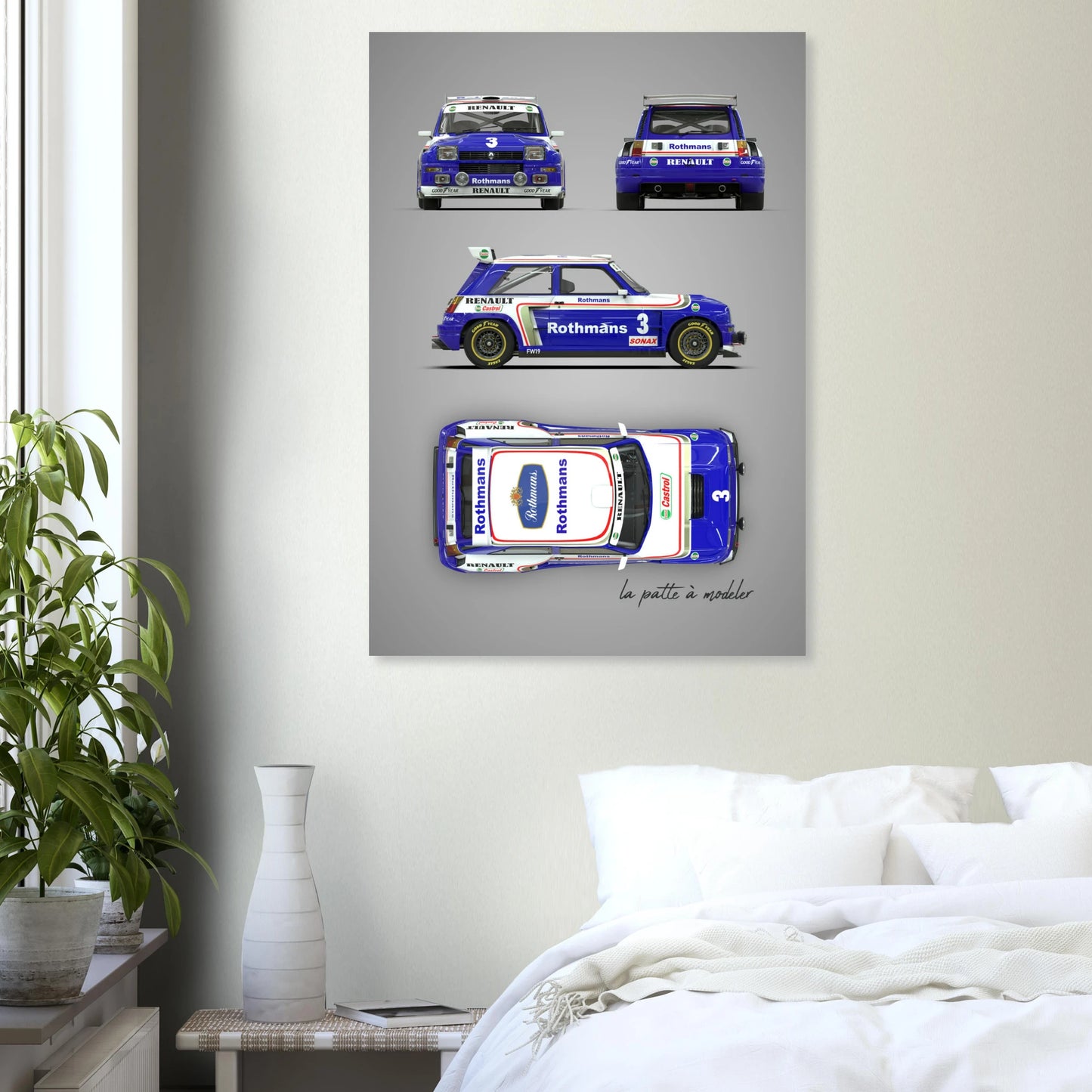 French Rally Car Aluminum Print - Custom Heritage Art