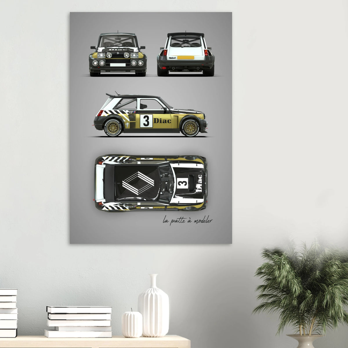 French Rally Icon Aluminum Print - Group B Motorsport Art