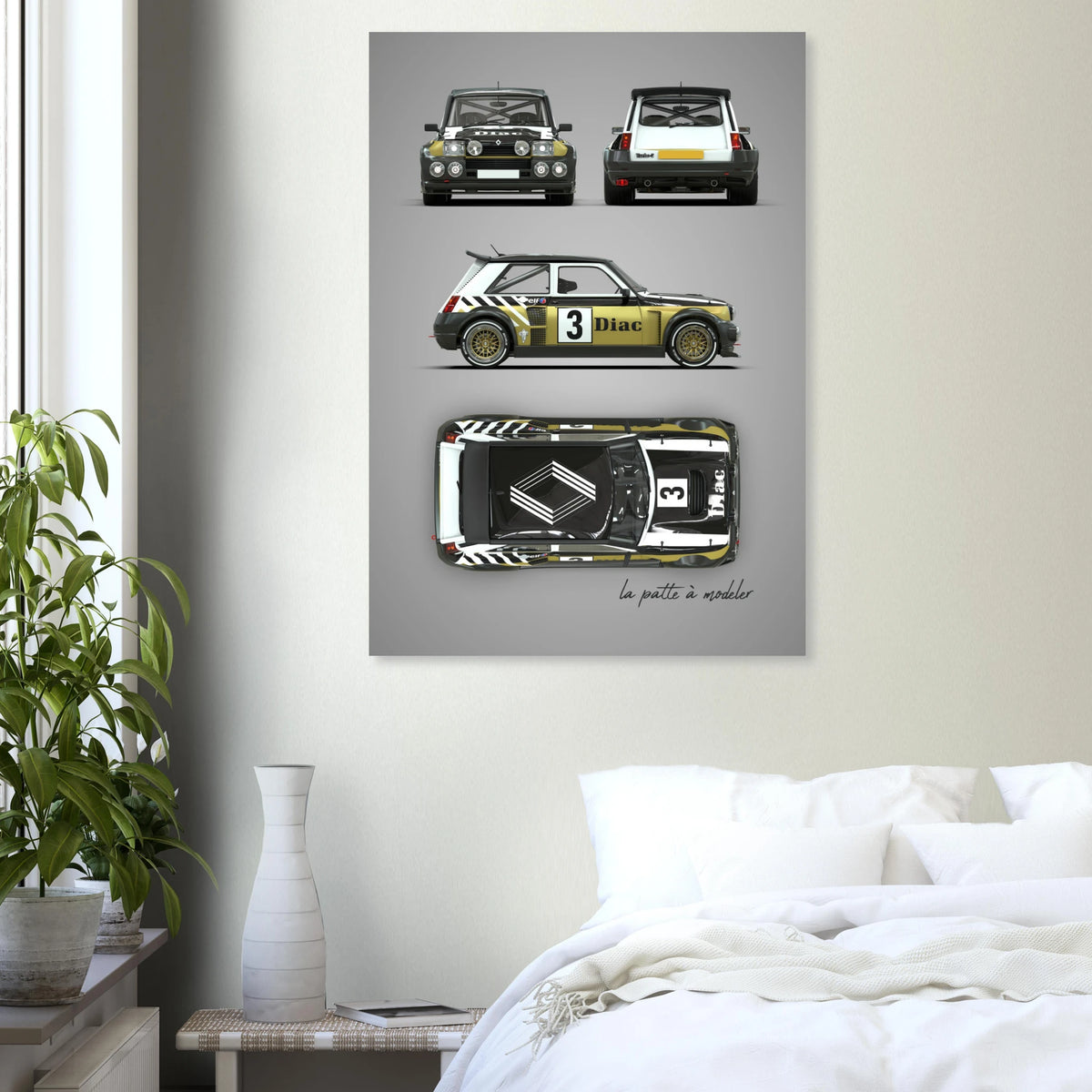 French Rally Icon Aluminum Print - Group B Motorsport Art