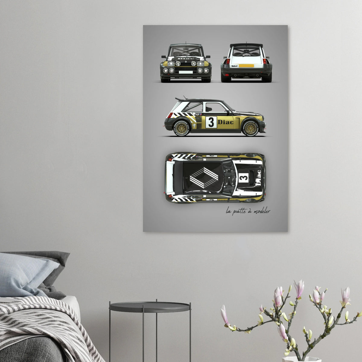 French Rally Icon Aluminum Print - Group B Motorsport Art