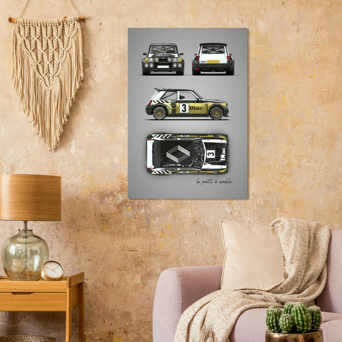 French Rally Icon Aluminum Print - Group B Motorsport Art