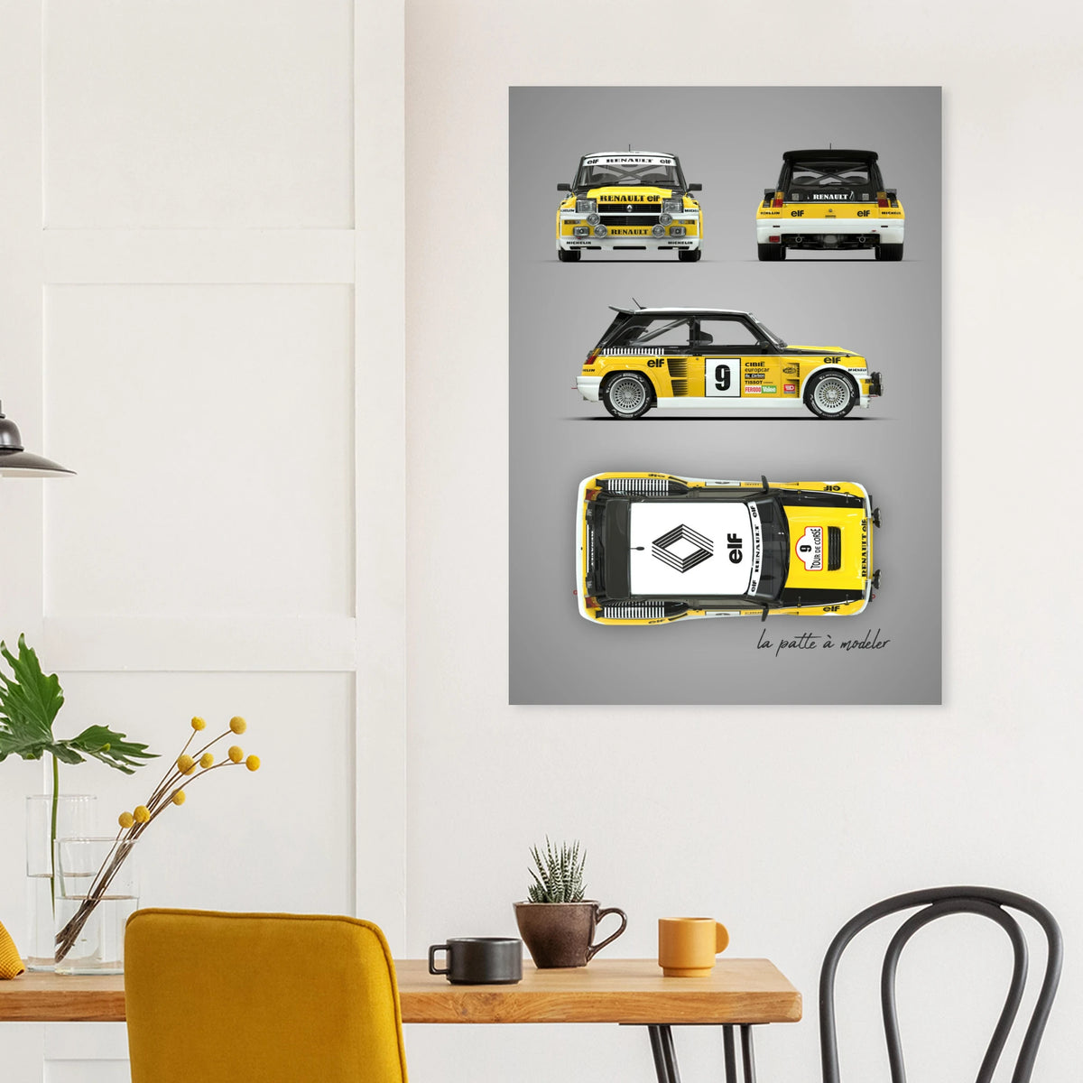 French Rally Icon Aluminum Print - Group B Heritage Art
