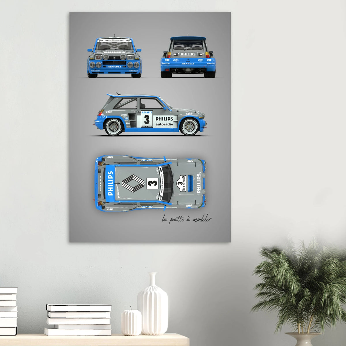 French Rally Icon Aluminum Print - Group B Motorsport Art