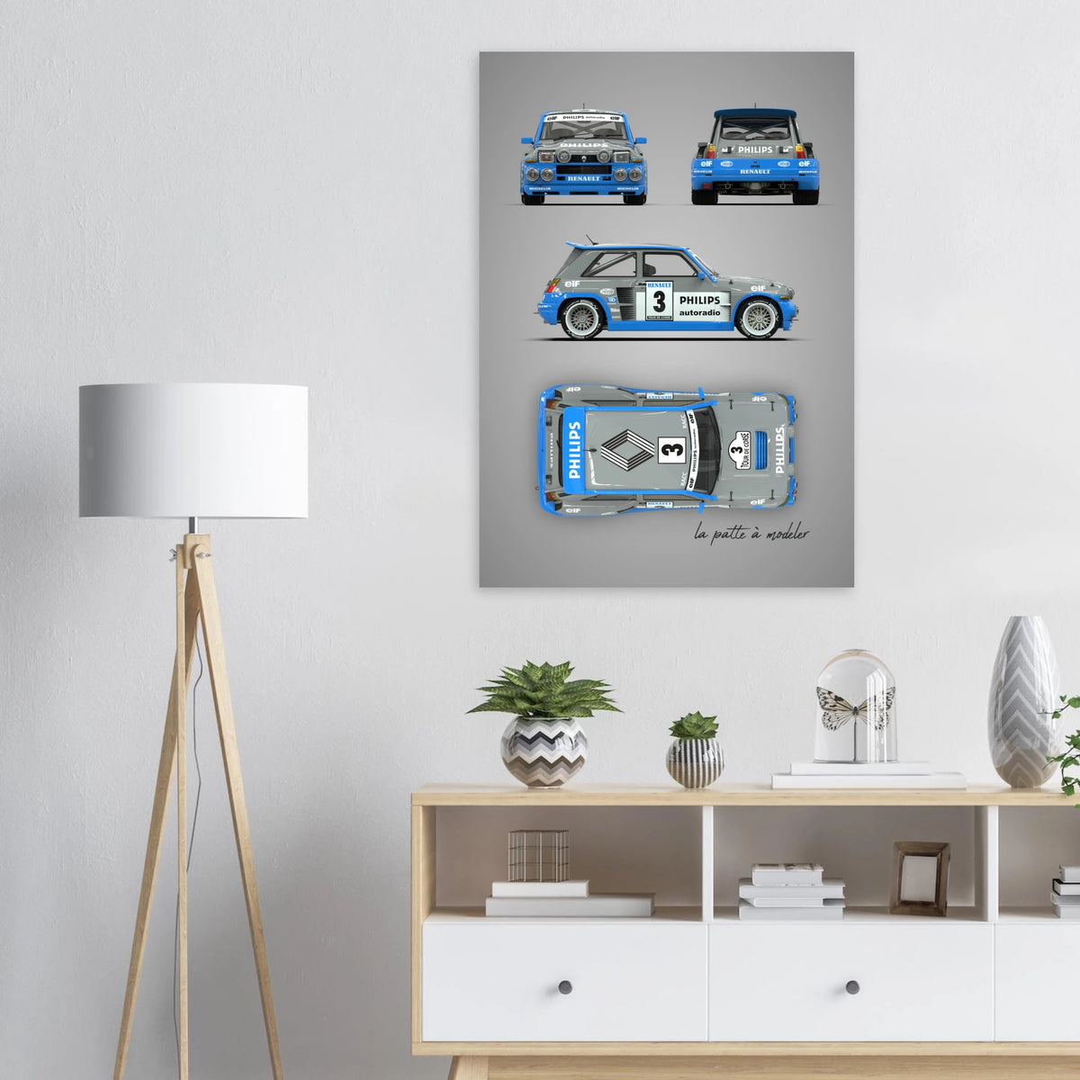 French Rally Icon Aluminum Print - Group B Motorsport Art