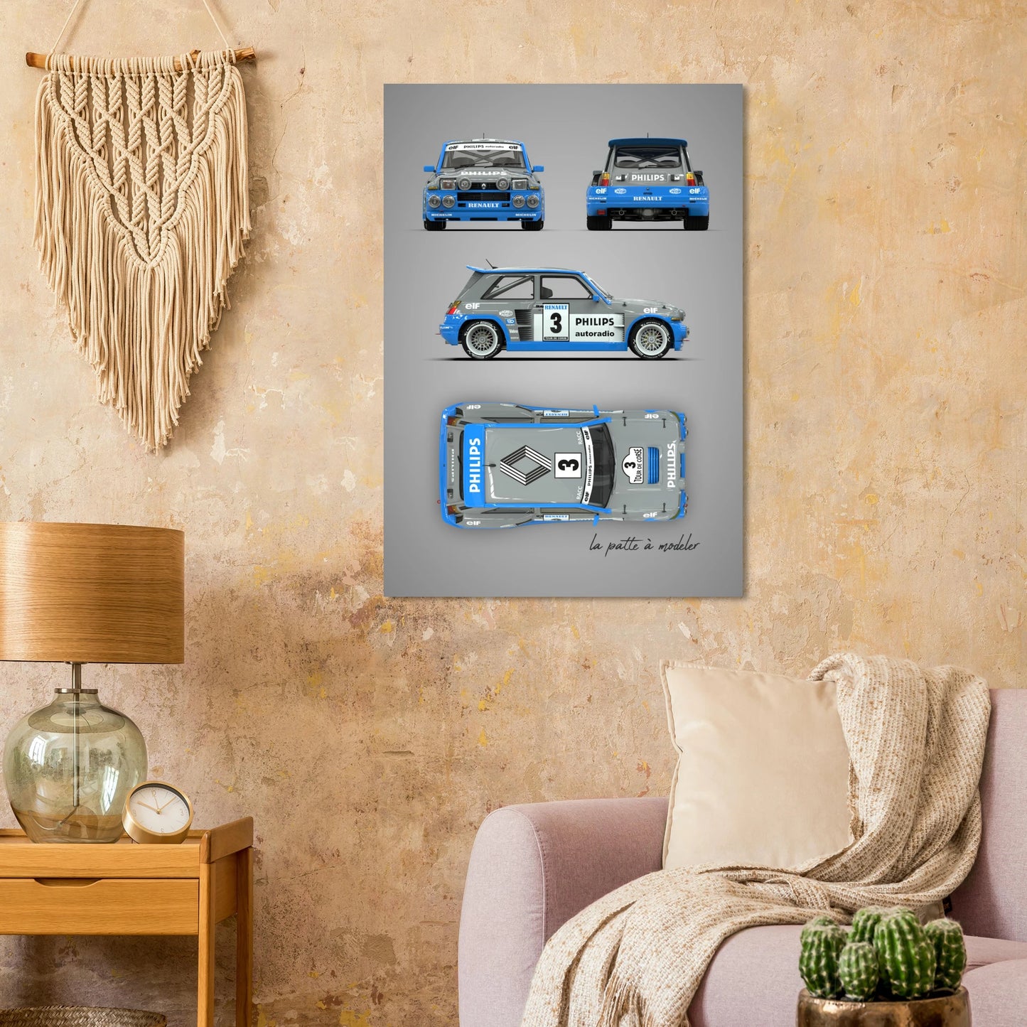 French Rally Icon Aluminum Print - Group B Motorsport Art