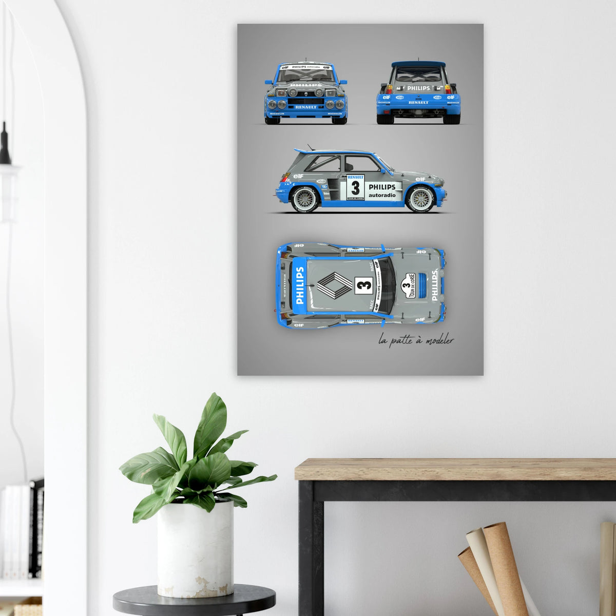 French Rally Icon Aluminum Print - Group B Motorsport Art