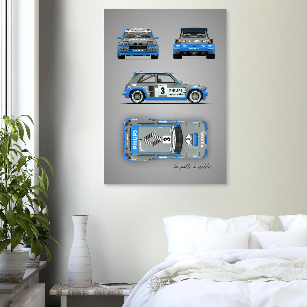 French Rally Icon Aluminum Print - Group B Motorsport Art