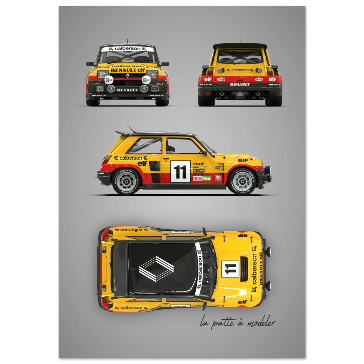 French Rally Icon Aluminum Print - Group B Heritage Art