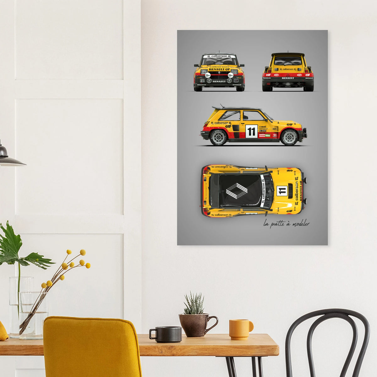 French Rally Icon Aluminum Print - Group B Heritage Art