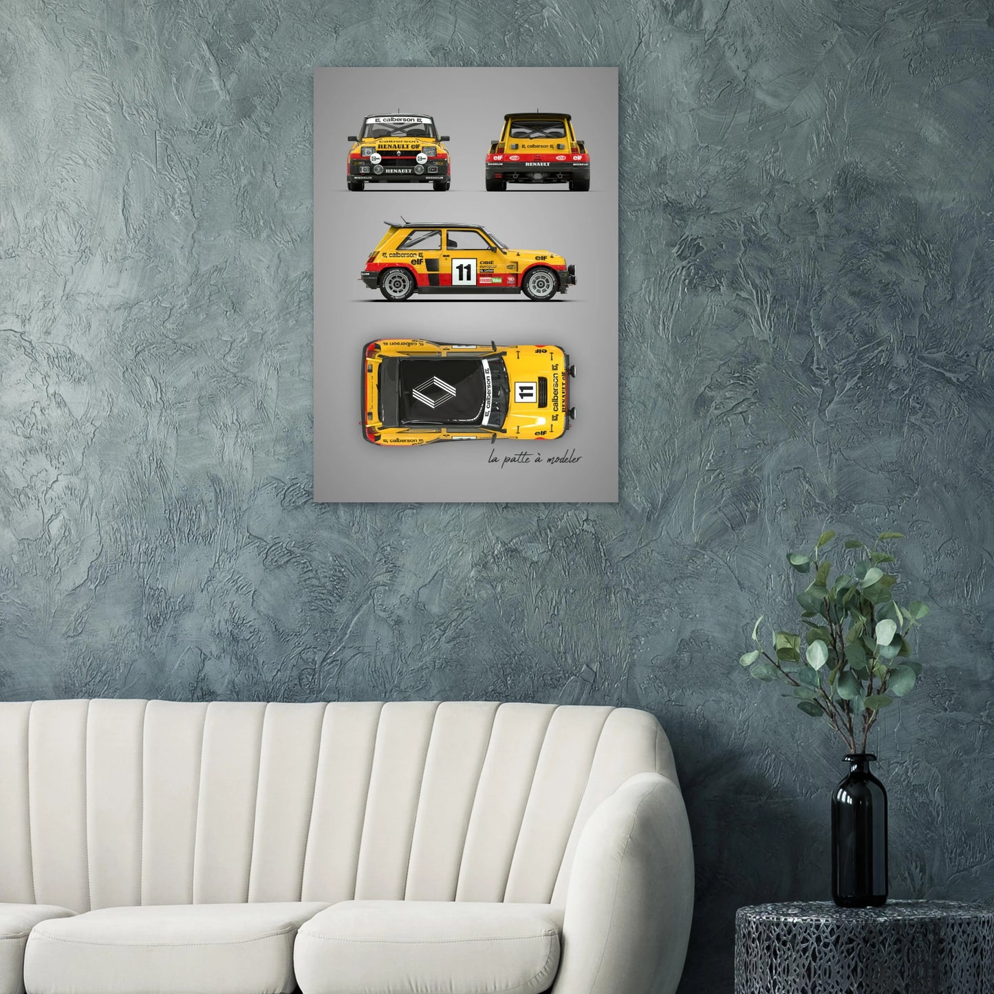 French Rally Icon Aluminum Print - Group B Heritage Art