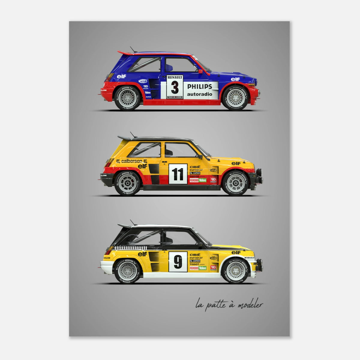 French Rally Icon Aluminum Print - Group B Heritage Art