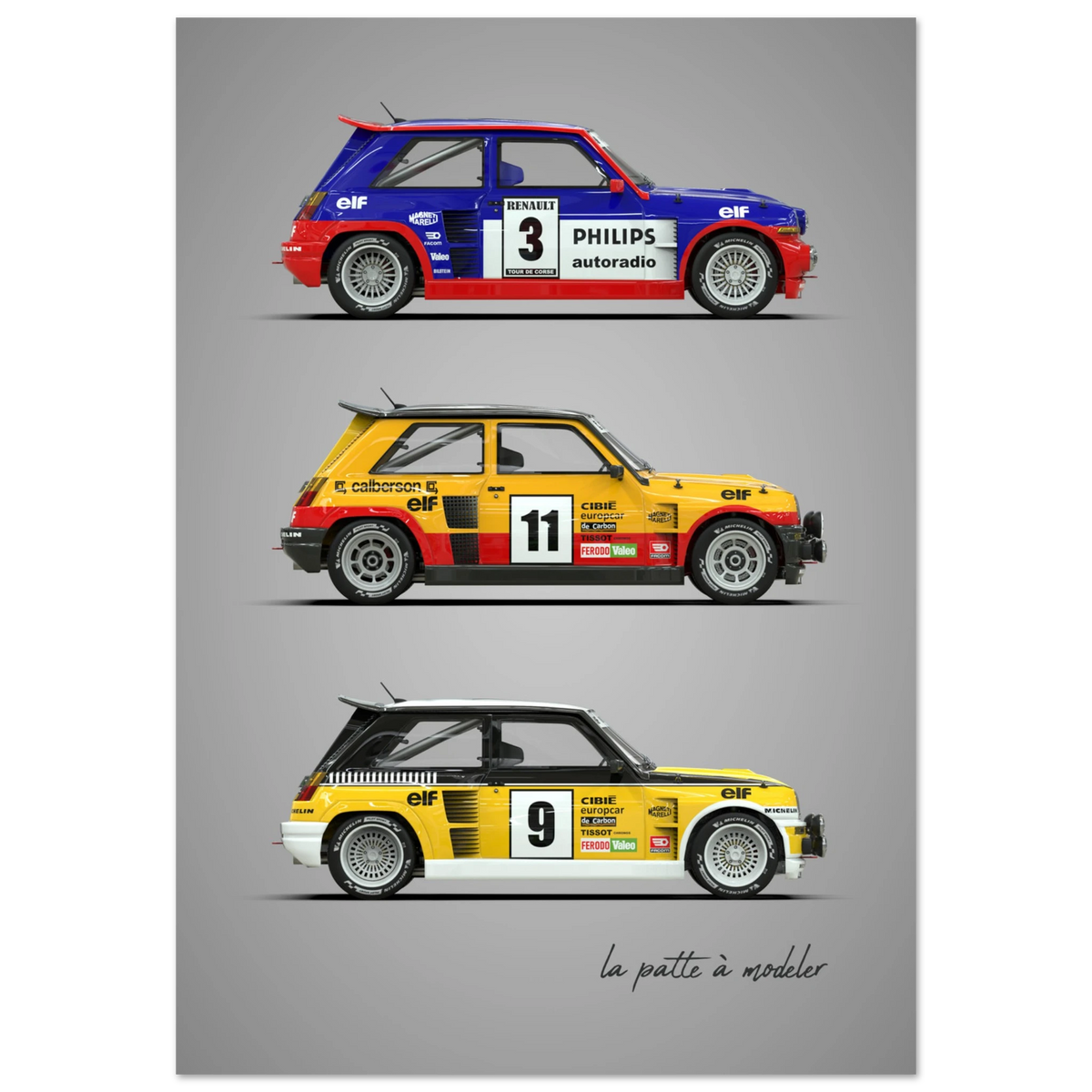 French Rally Icon Aluminum Print - Group B Heritage Art