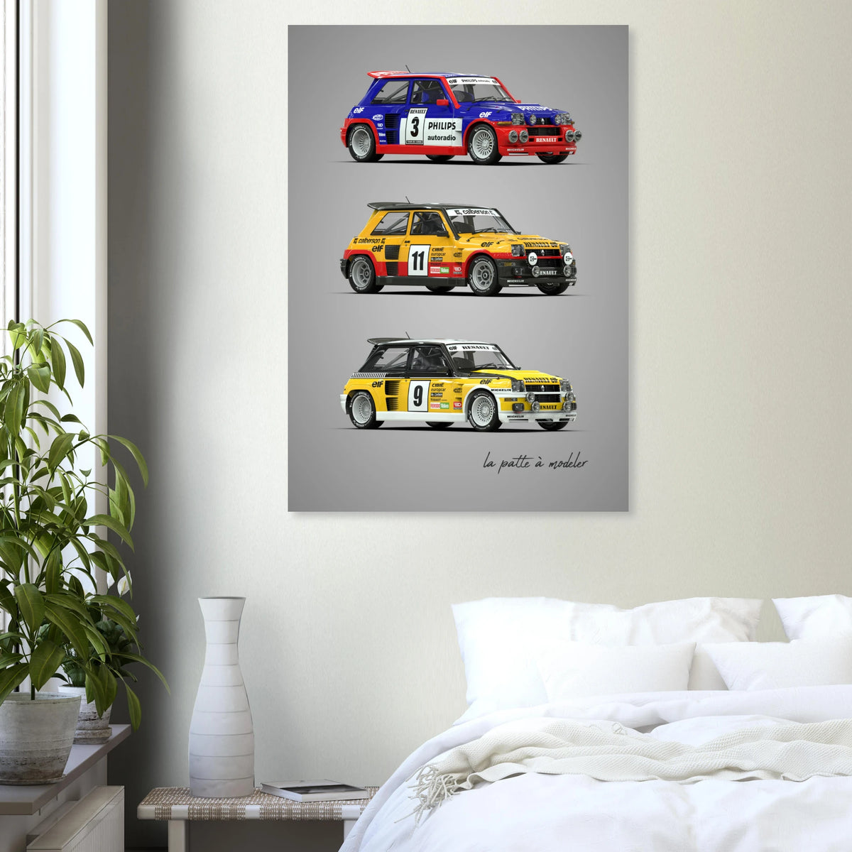 French Rally Car Aluminum Print - Group B Motorsport Art