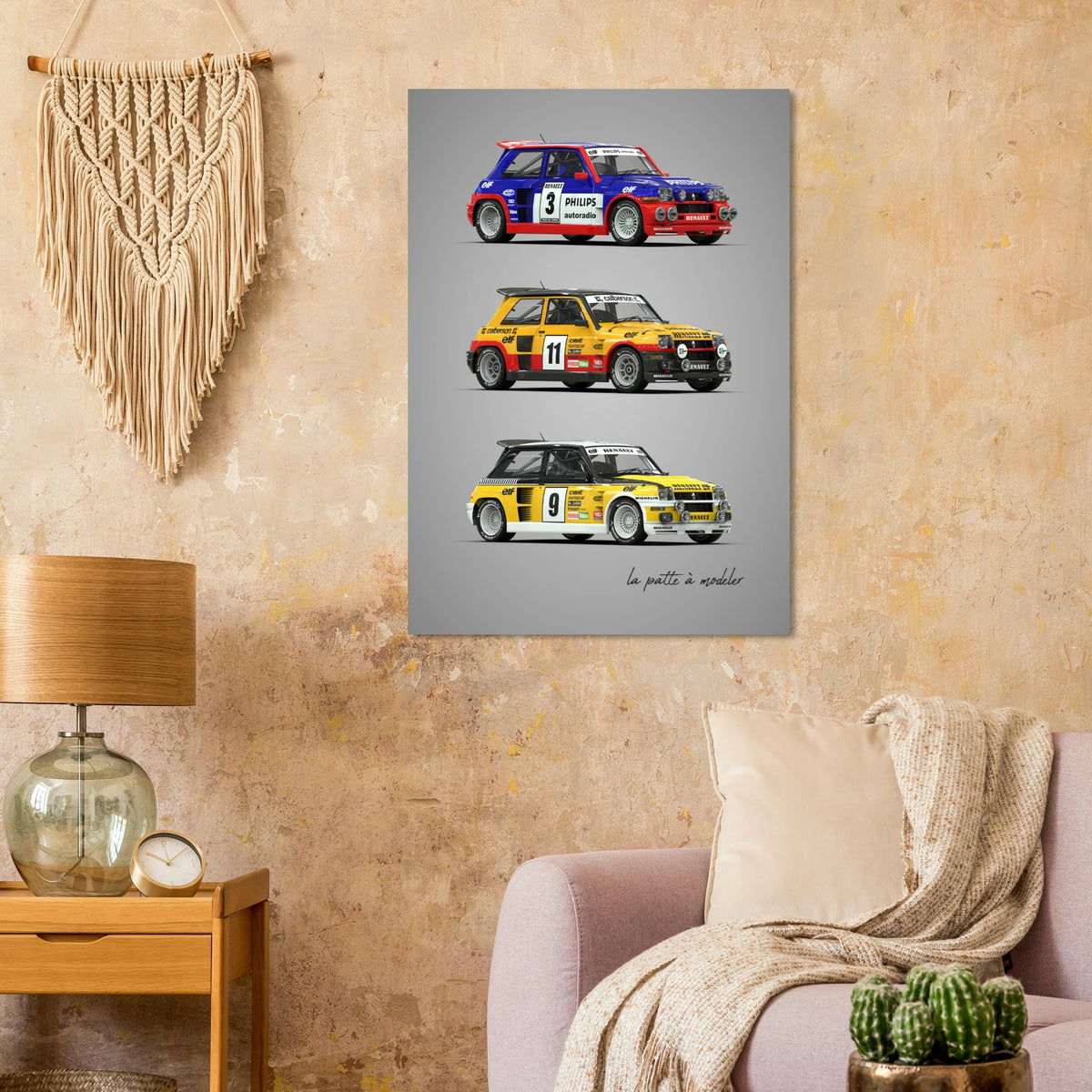 French Rally Car Aluminum Print - Group B Motorsport Art