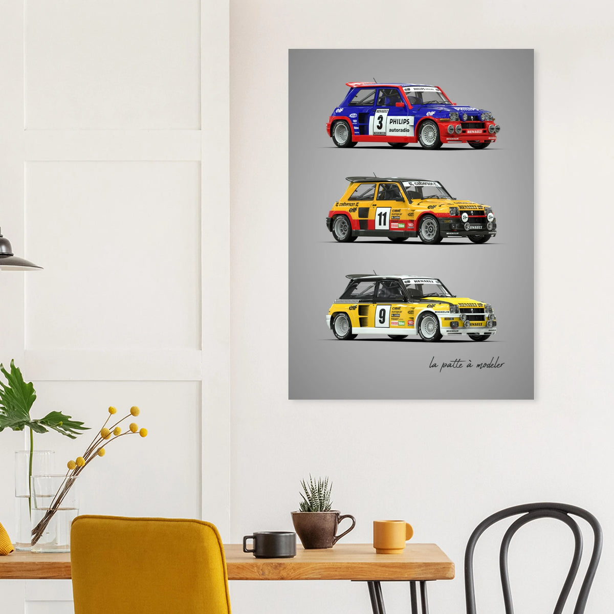 French Rally Car Aluminum Print - Group B Motorsport Art