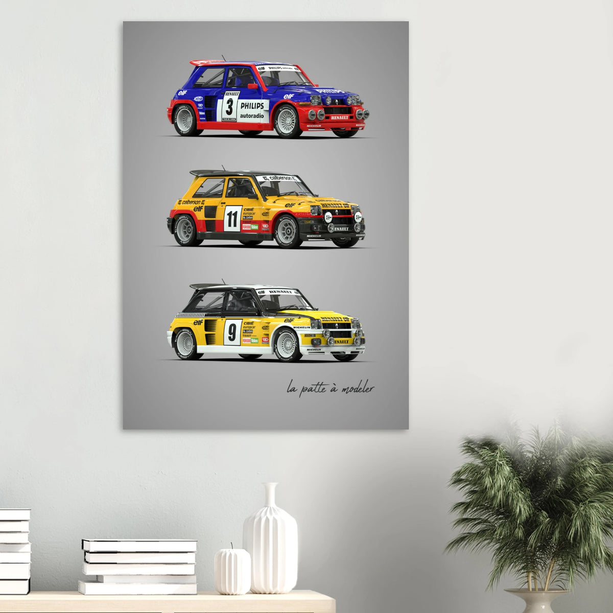 French Rally Car Aluminum Print - Group B Motorsport Art