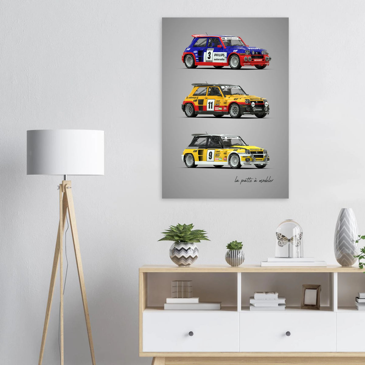French Rally Car Aluminum Print - Group B Motorsport Art