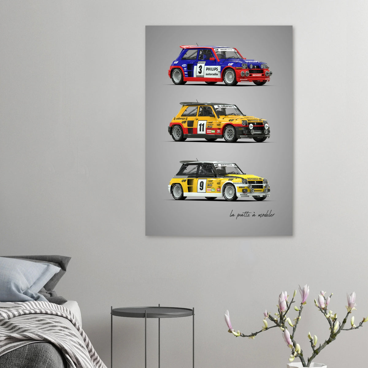 French Rally Car Aluminum Print - Group B Motorsport Art