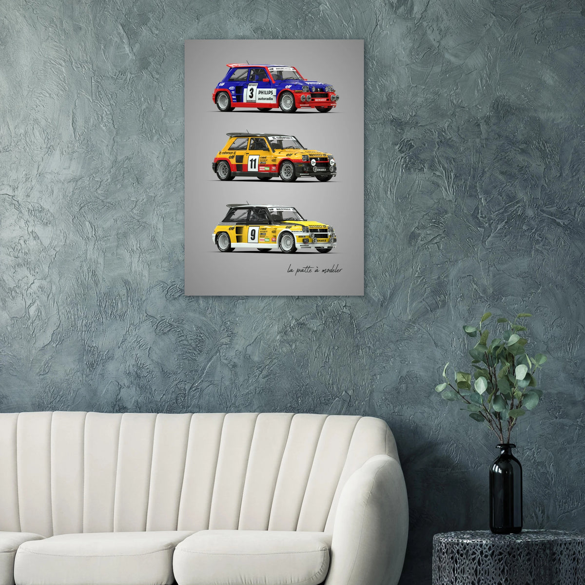 French Rally Car Aluminum Print - Group B Motorsport Art