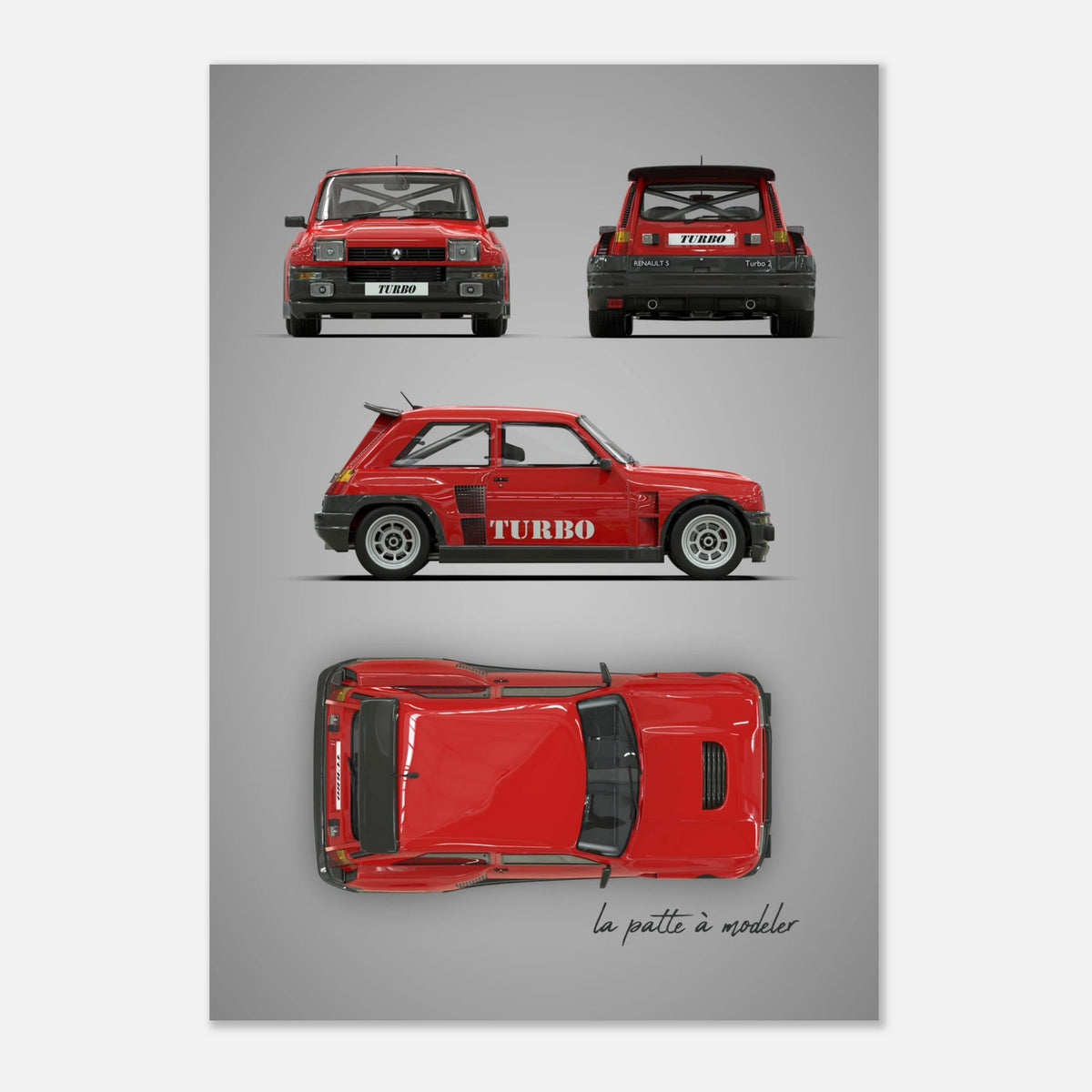 French Classic Car Aluminum Print - Vintage Icon Art
