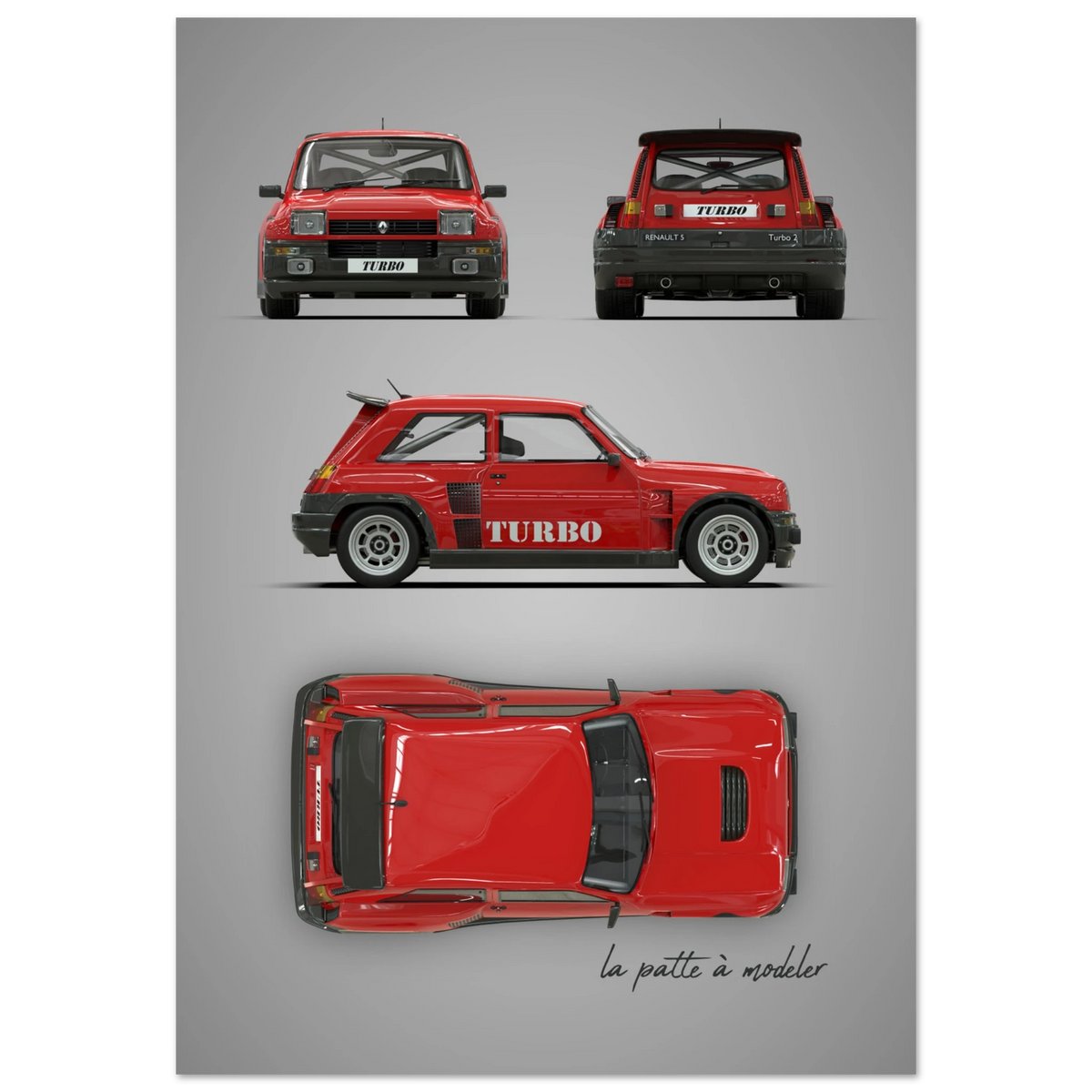 French Classic Car Aluminum Print - Vintage Icon Art