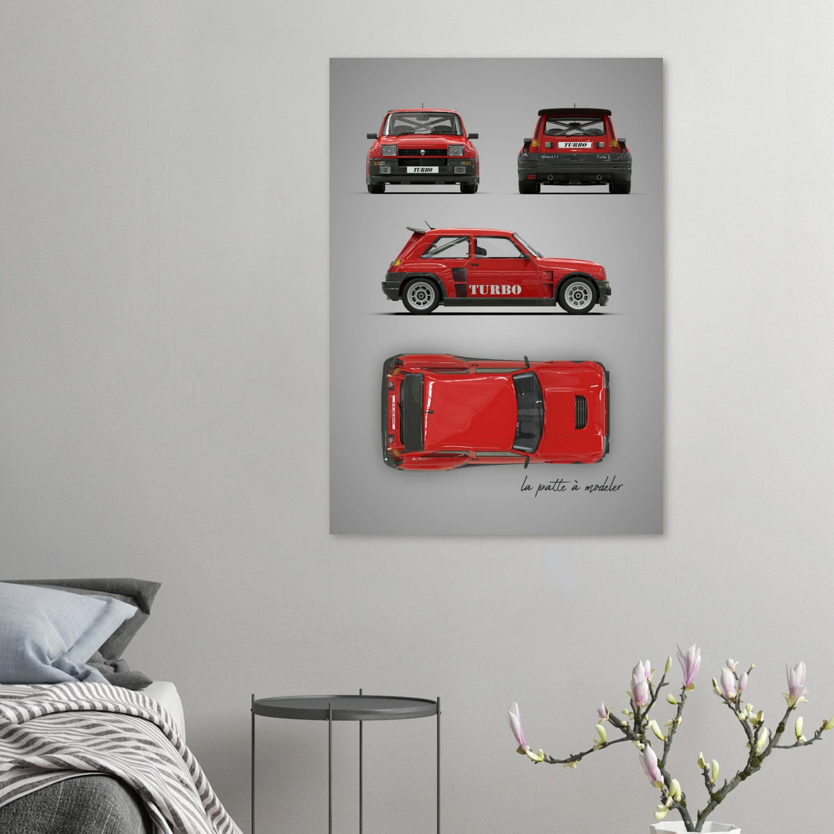 French Classic Car Aluminum Print - Vintage Icon Art