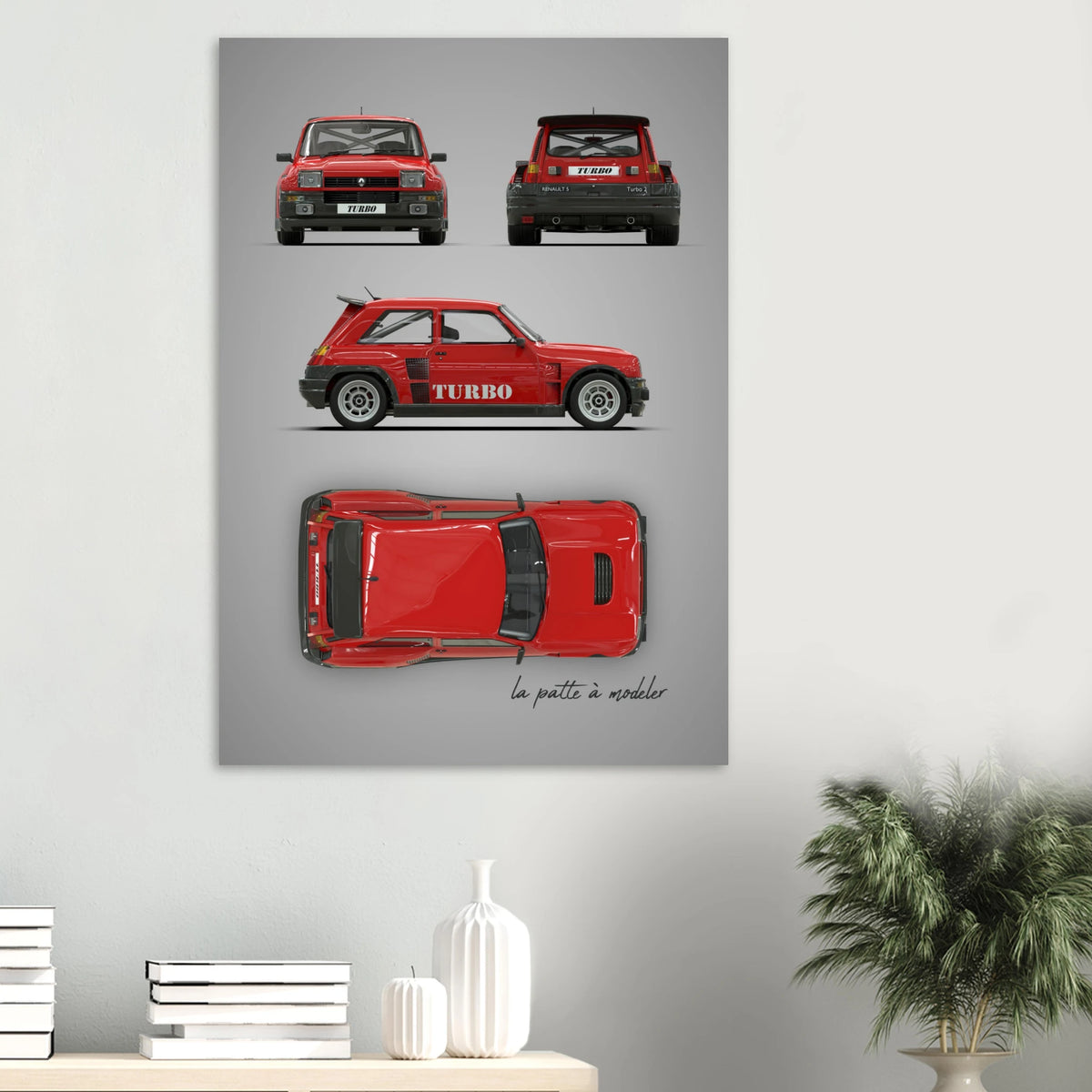 French Classic Car Aluminum Print - Vintage Icon Art
