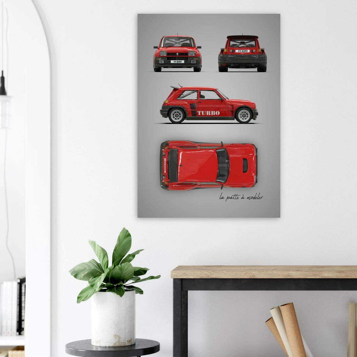 French Classic Car Aluminum Print - Vintage Icon Art