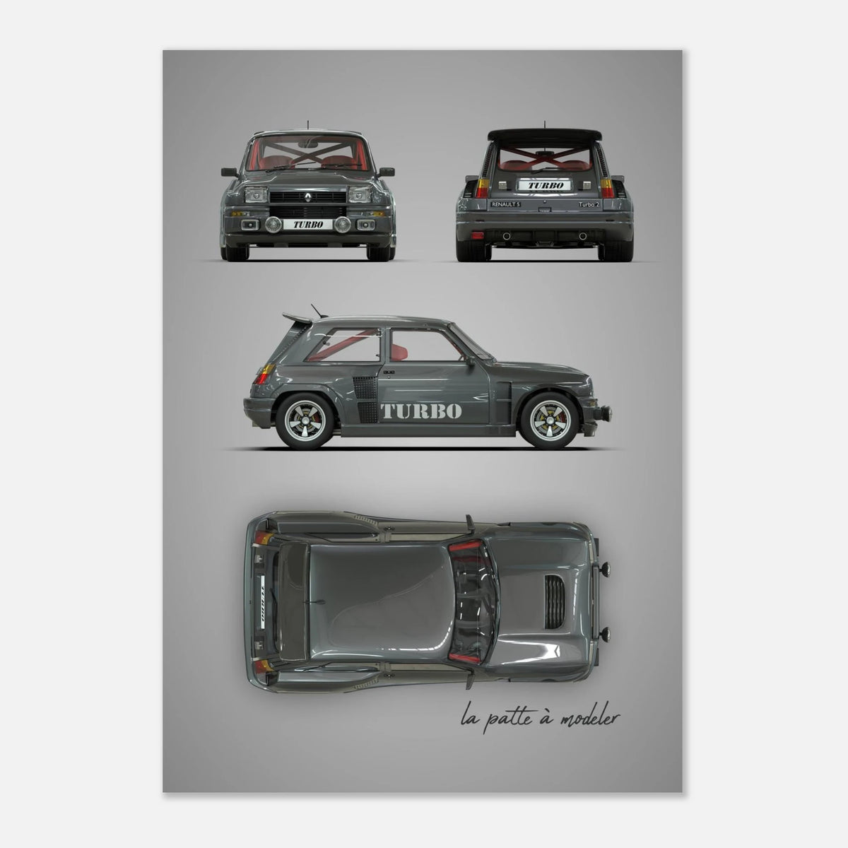 French Classic Car Aluminum Print - Vintage Icon Art