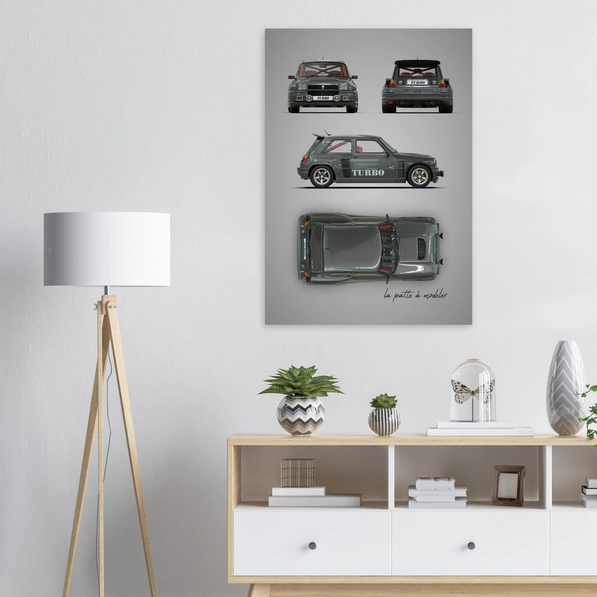 French Classic Car Aluminum Print - Vintage Icon Art