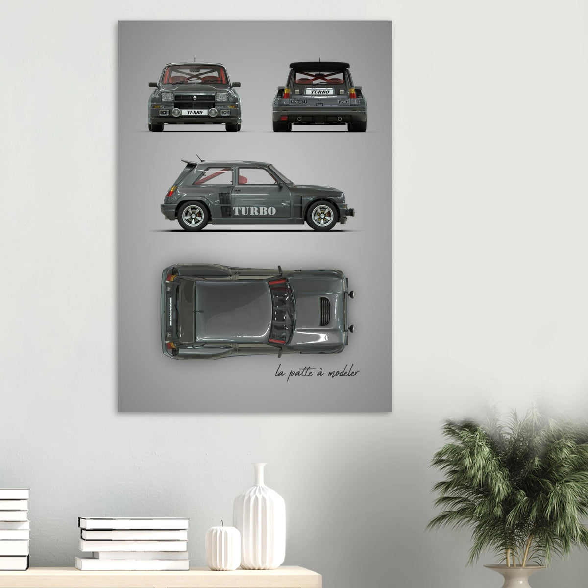 French Classic Car Aluminum Print - Vintage Icon Art