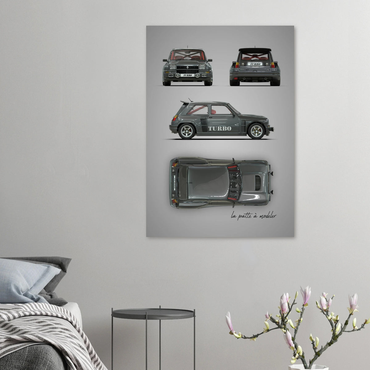 French Classic Car Aluminum Print - Vintage Icon Art