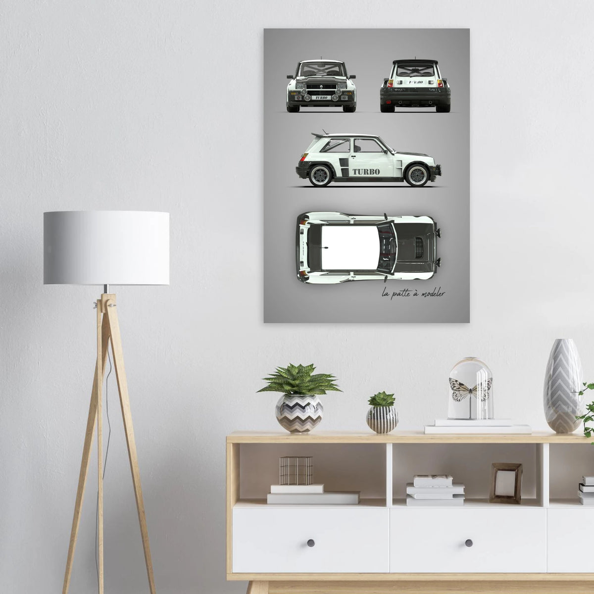 French Classic Car Aluminum Print - Vintage Heritage Art