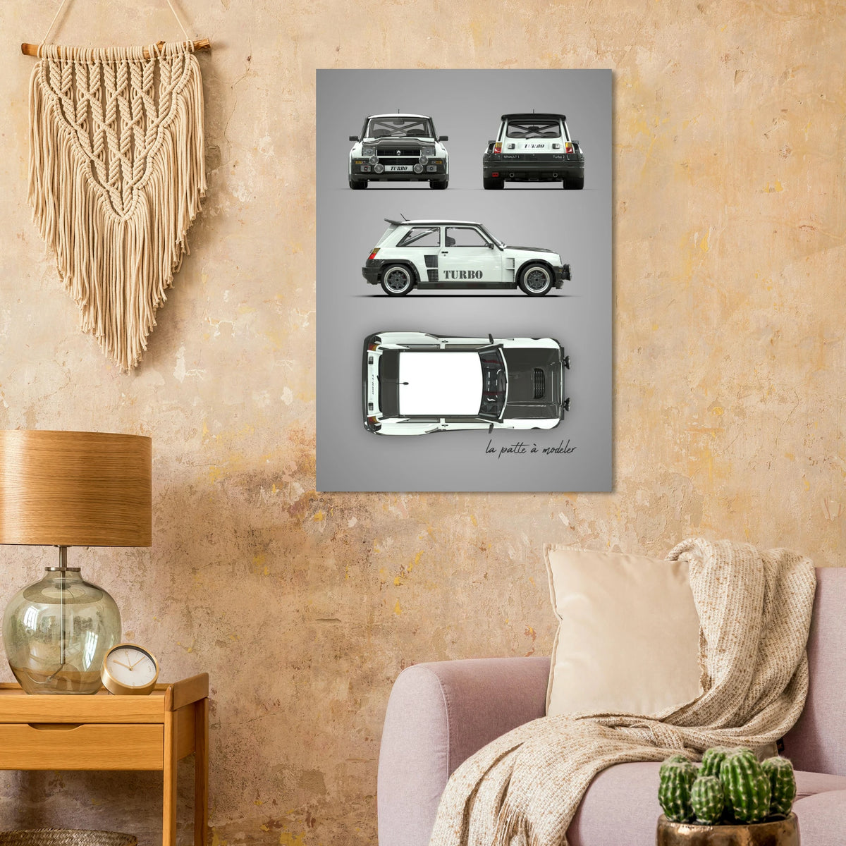 French Classic Car Aluminum Print - Vintage Heritage Art