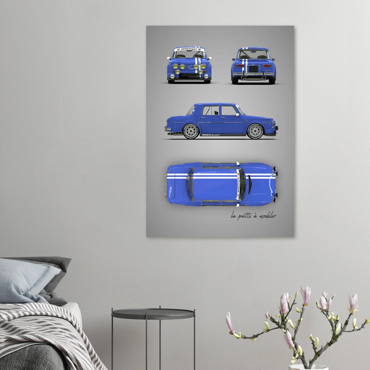 French Classic Car Aluminum Print - Vintage Icon Art