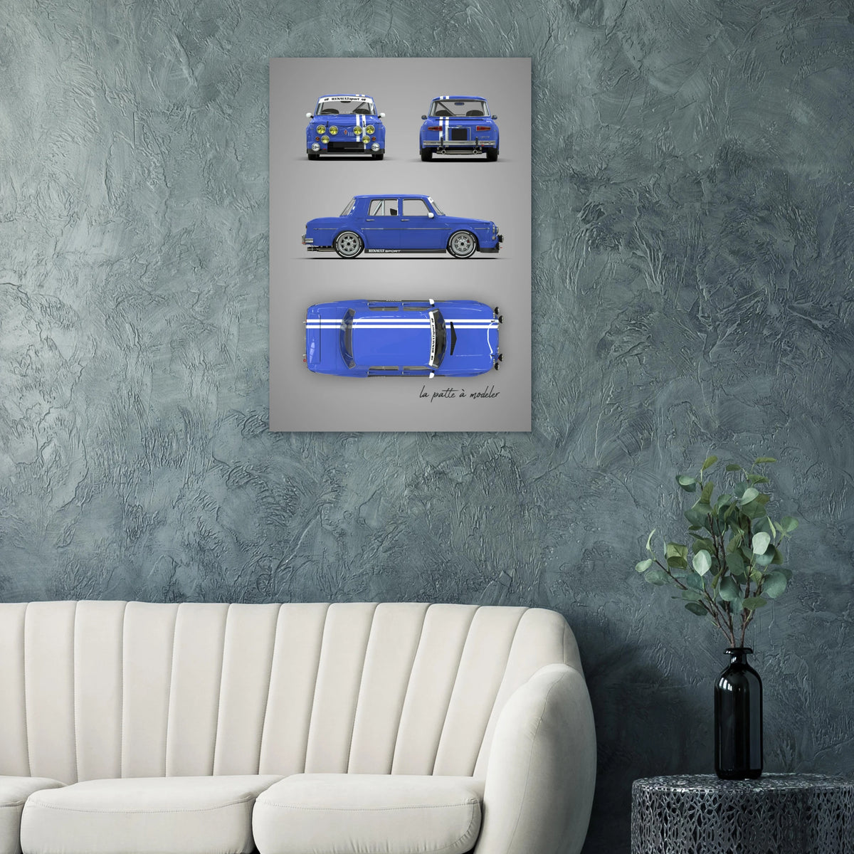 French Classic Car Aluminum Print - Vintage Icon Art
