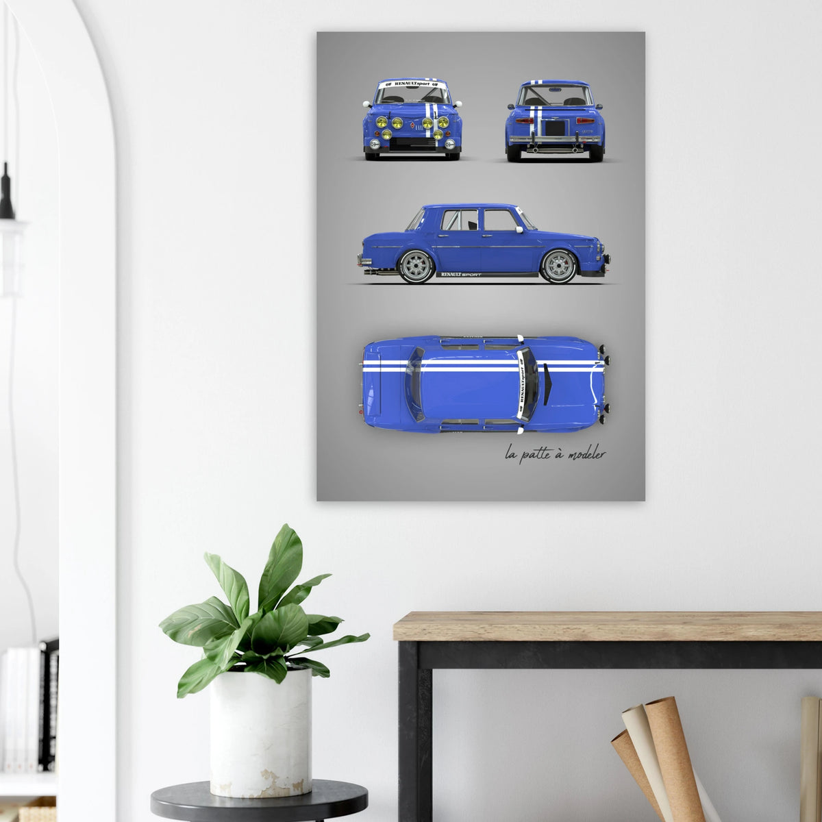 French Classic Car Aluminum Print - Vintage Icon Art