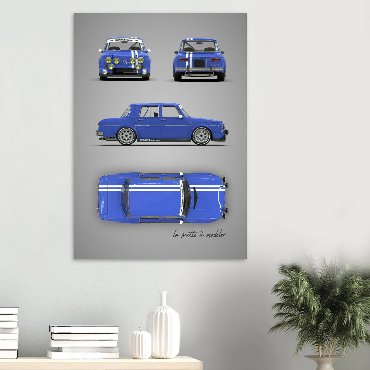 French Classic Car Aluminum Print - Vintage Icon Art