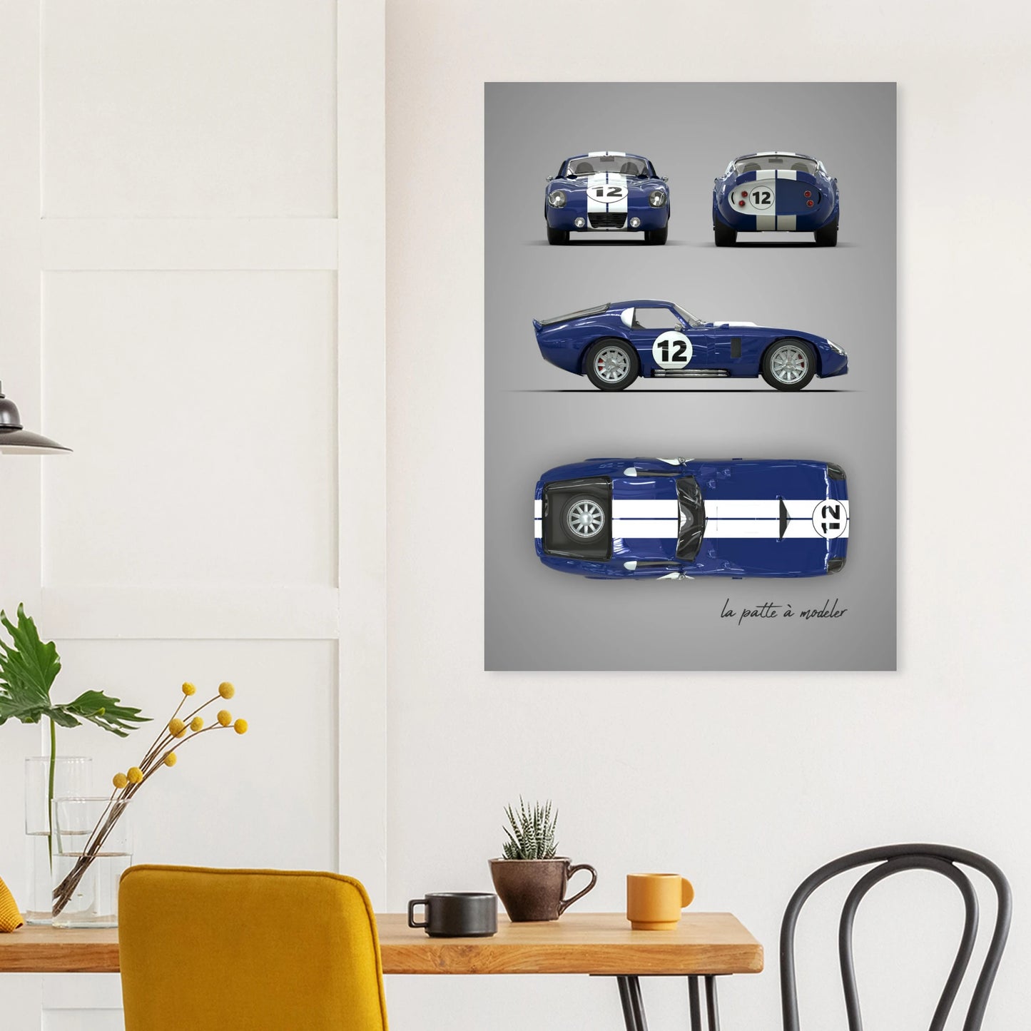 American Sports Car Aluminum Print - Classic Racing Legend Art