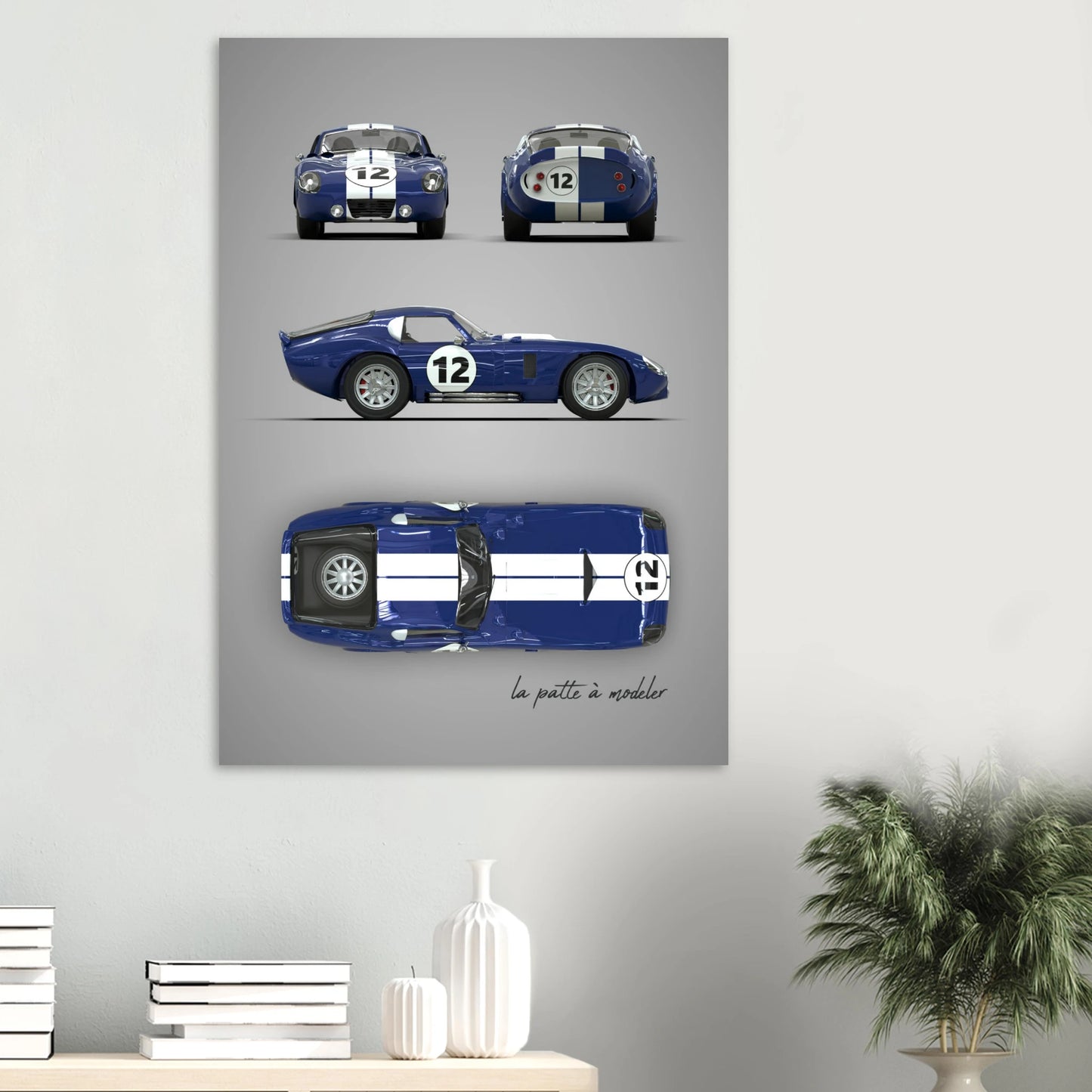 American Sports Car Aluminum Print - Classic Racing Legend Art