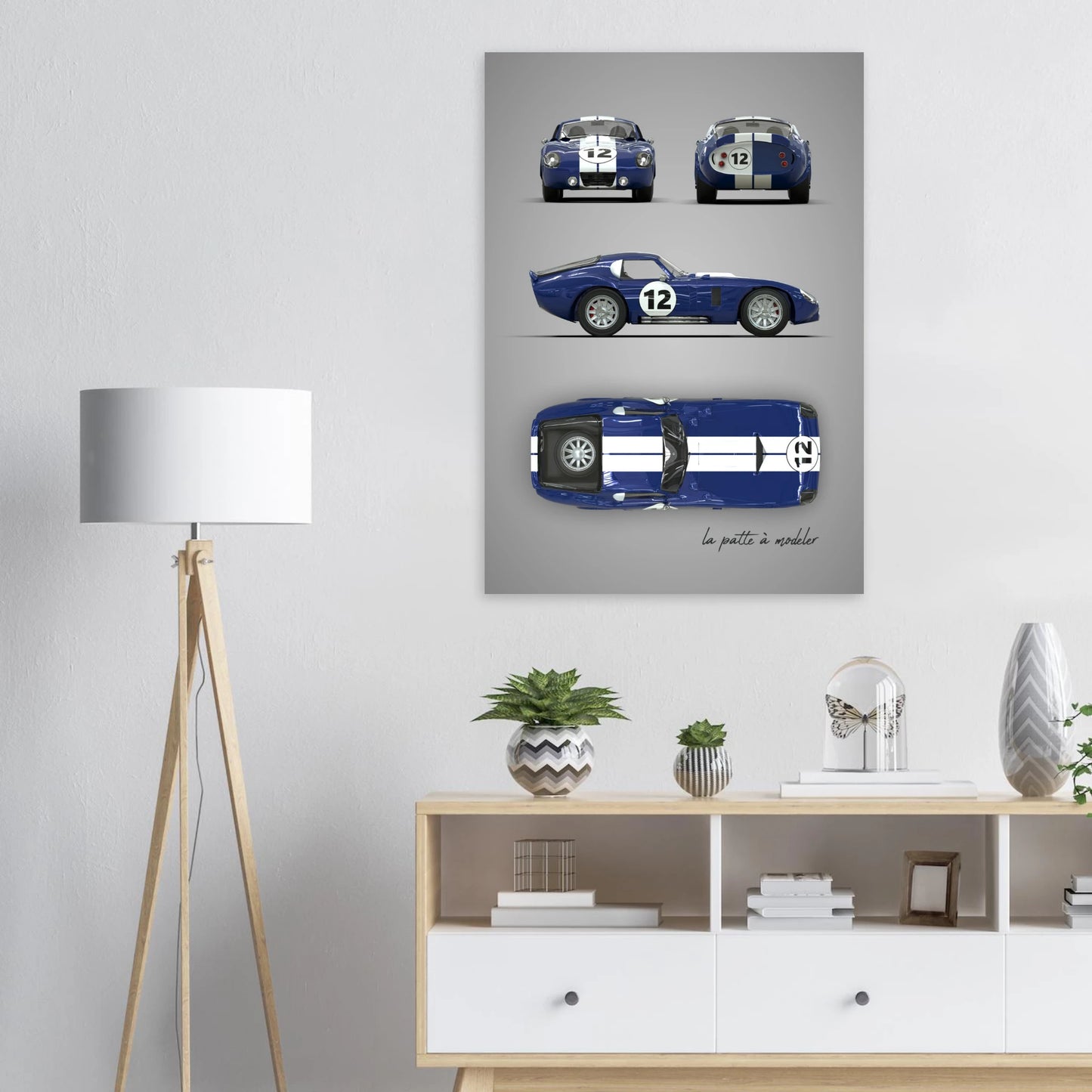 American Sports Car Aluminum Print - Classic Racing Legend Art