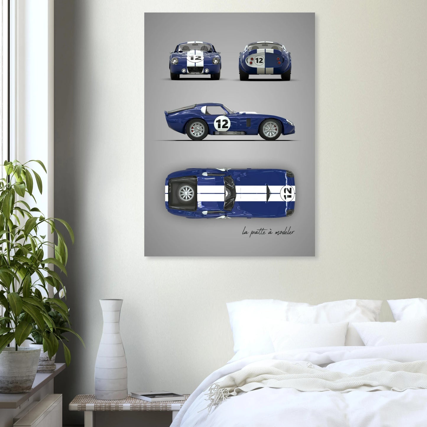 American Sports Car Aluminum Print - Classic Racing Legend Art
