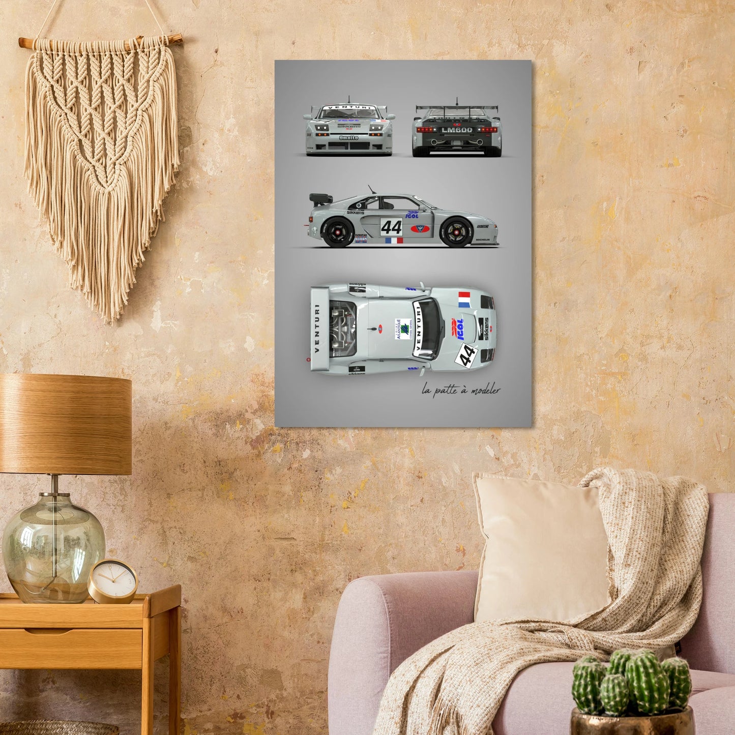 French Sports Car Aluminum Print - Racing Heritage Art