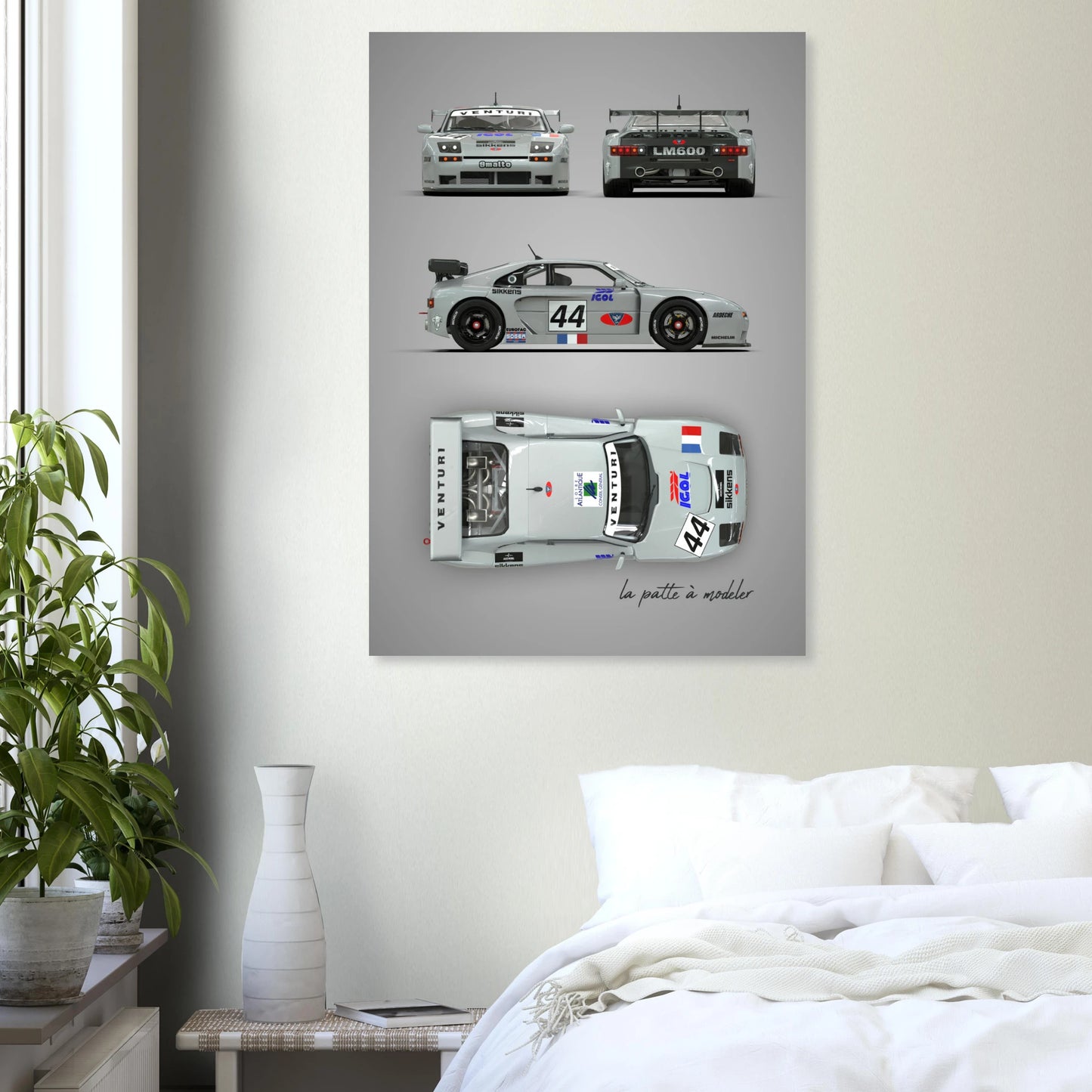 French Sports Car Aluminum Print - Racing Heritage Art