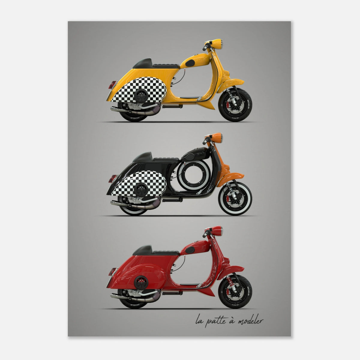 Italian Scooter Poster - Vintage Icon Art Print