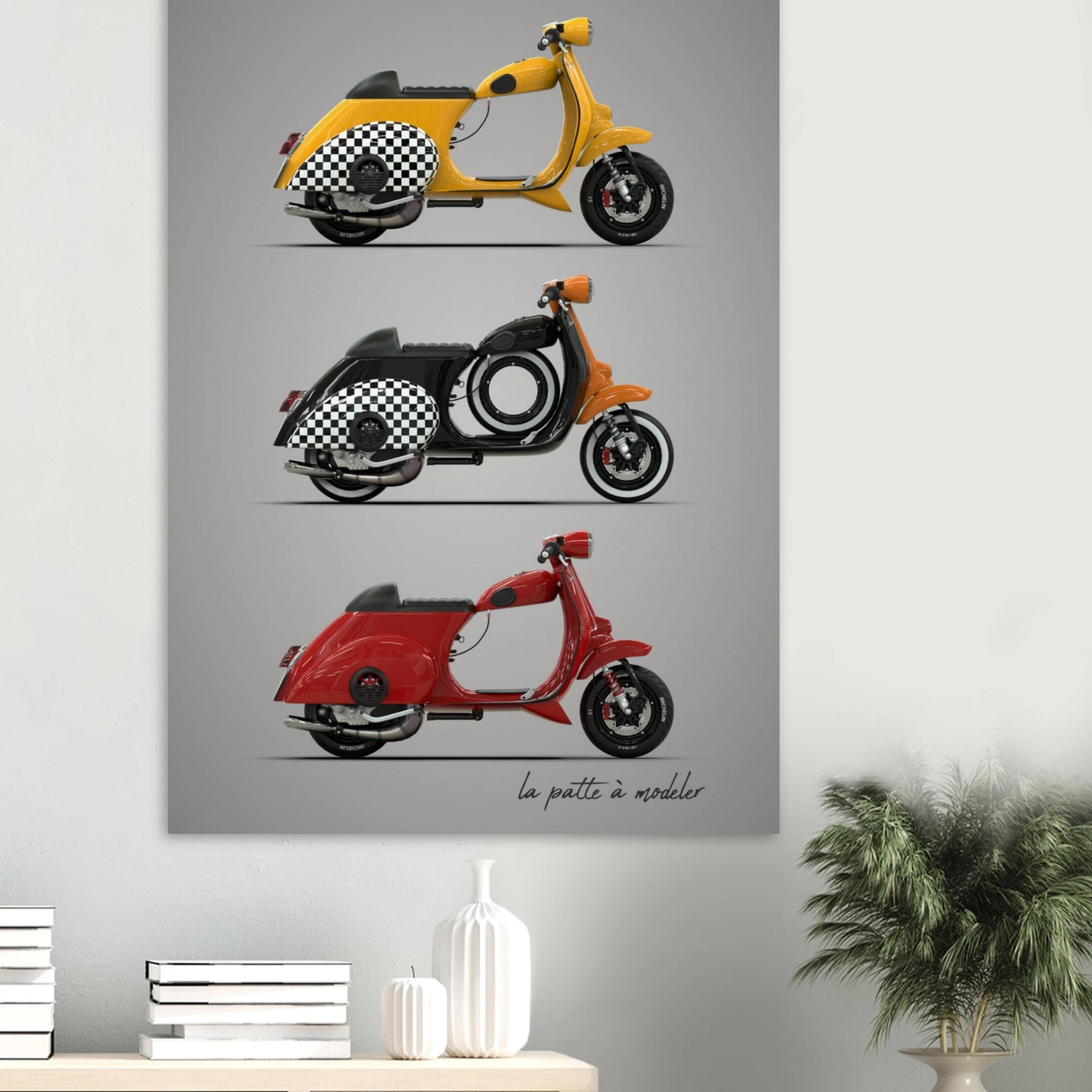 Italian Scooter Poster - Vintage Icon Art Print