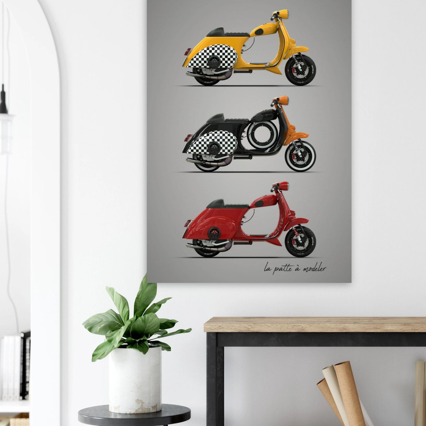 Italian Scooter Poster - Vintage Icon Art Print