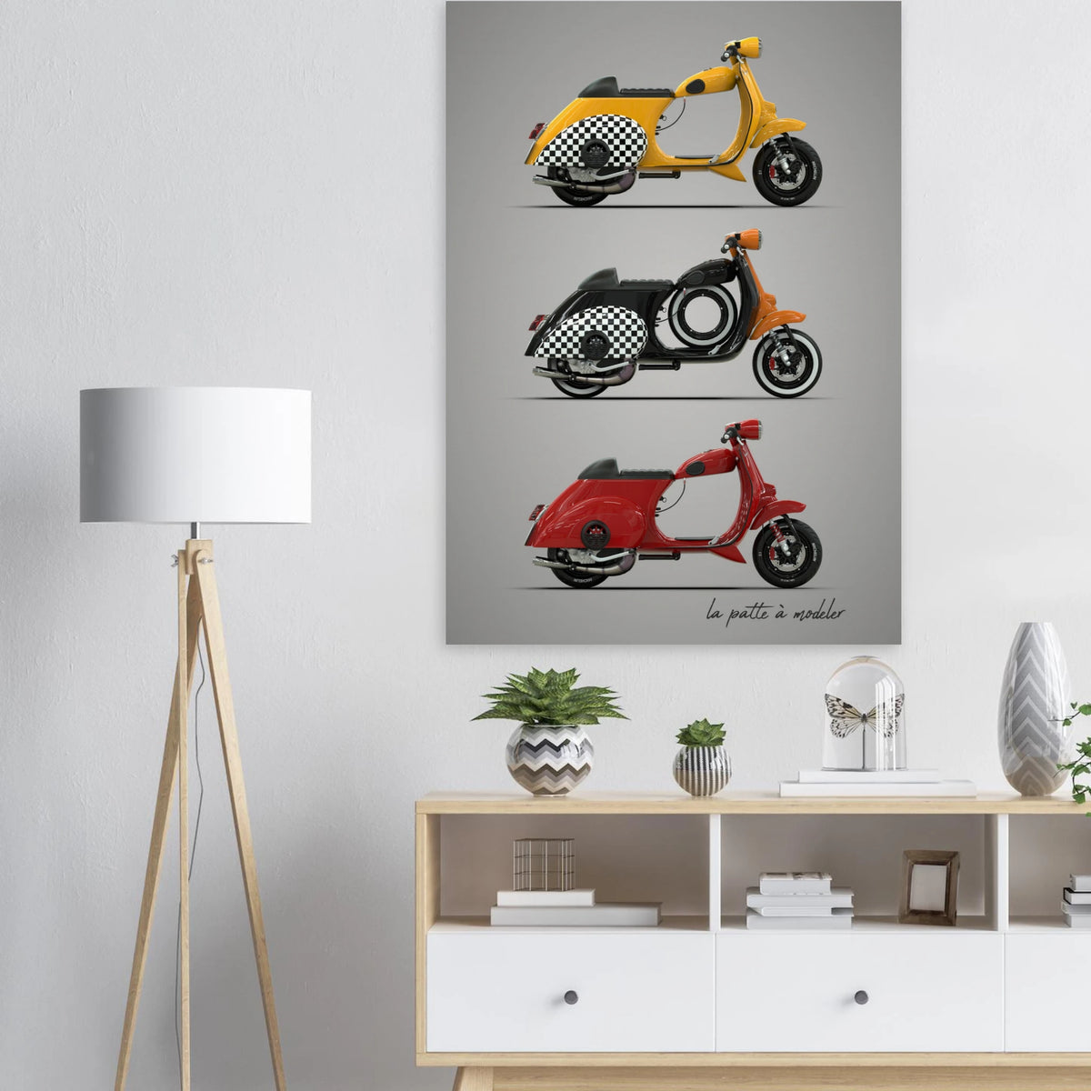 Italian Scooter Poster - Vintage Icon Art Print