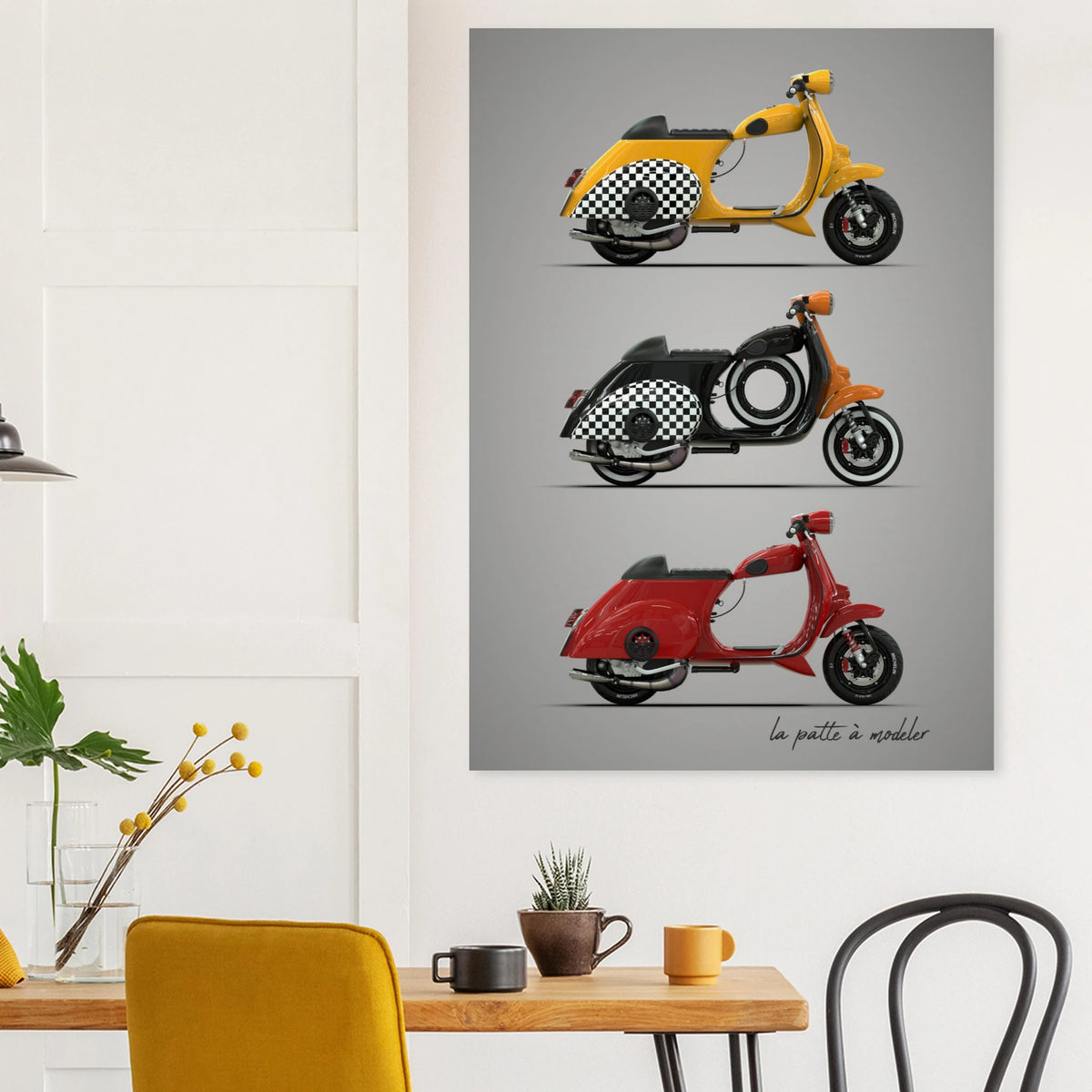 Italian Scooter Poster - Vintage Icon Art Print
